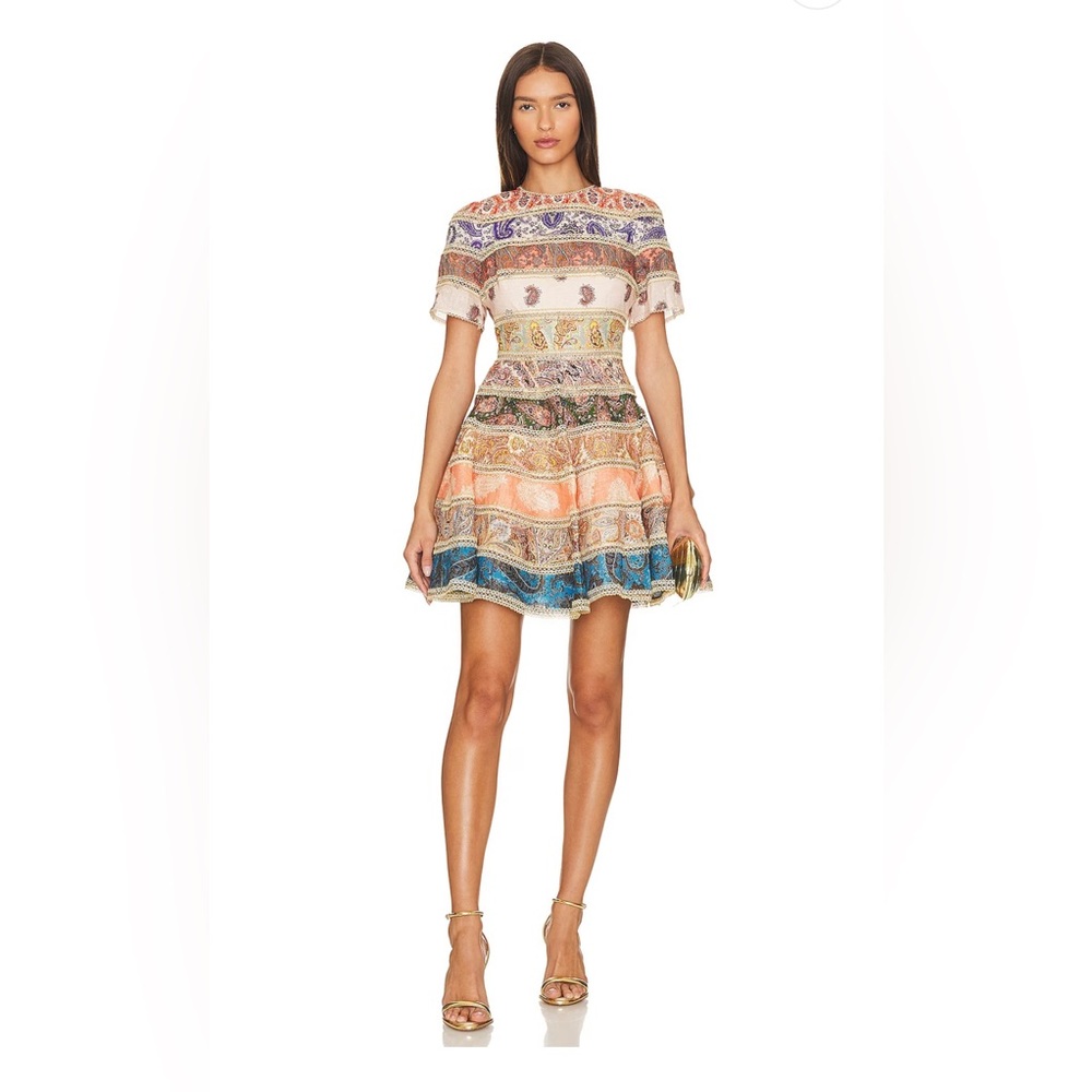 Zimmermann Devi Spliced Mini Dress